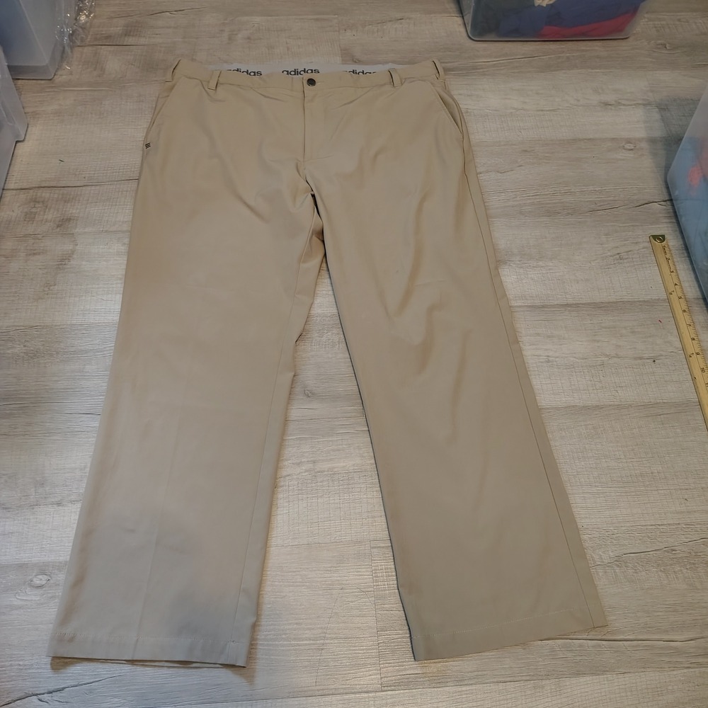 Adidas Ultimate365 Mens Golf Pants 42x30 Tan Khaki Performance Stretch Trousers